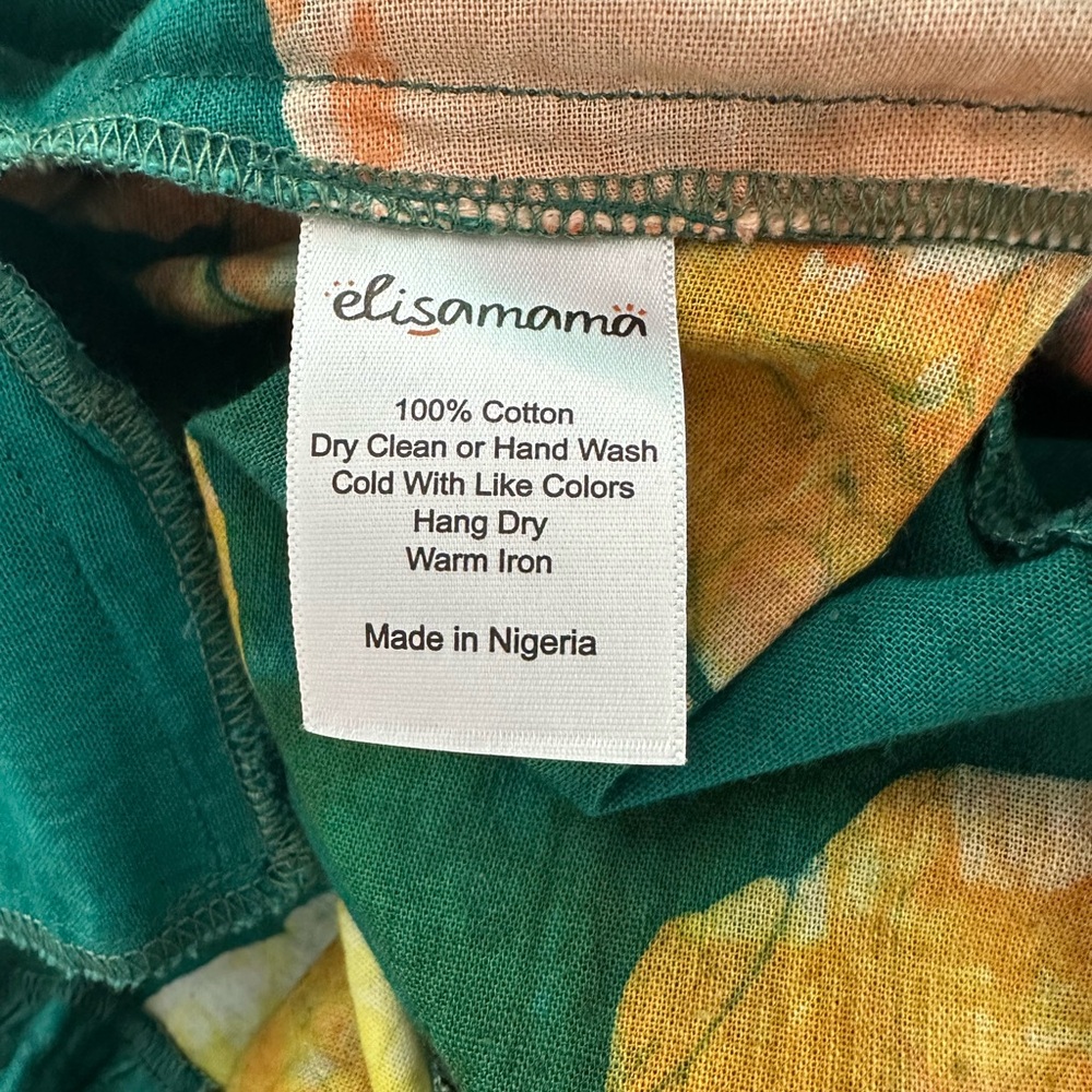 Elisamama Floral Women’s Dress - Green and Orange - Picture 9 of 9
